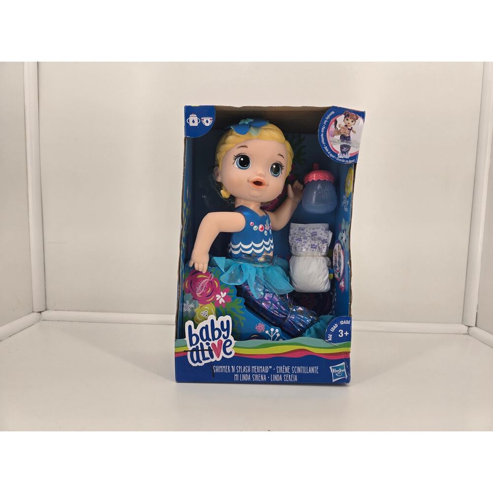 Baby Alive Shimmer 'n Splash Mermaid Blonde Hair with Accessories Hasbro Ages 3+